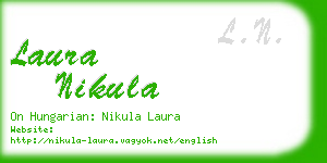 laura nikula business card